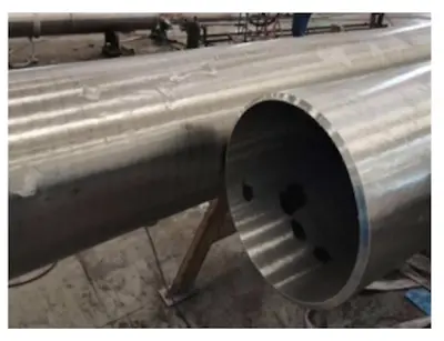 The inner and outer surfaces of the steel pipe after cold expansion