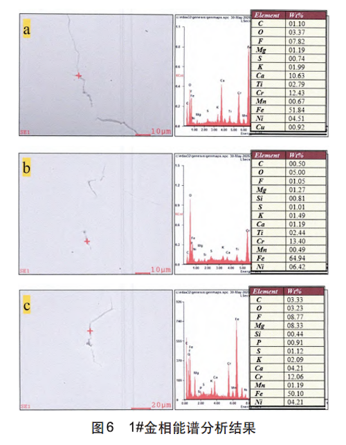 EDS Analysis Results for Sample 1#