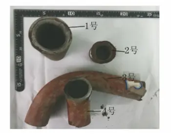 Macromorphology of boiler tubes and sample numbers