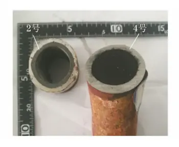 Cross-sectional macromorphology of samples No. 2 and No. 4