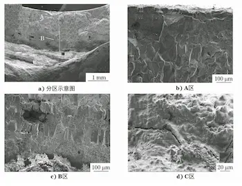 SEM morphology of thefracture of the boiler tube