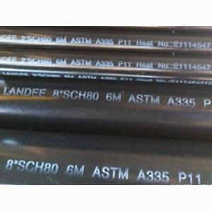 A335 P11 Steel Pipe, SCH 80, DN200 X 20FT, BE End, Black Coating