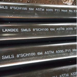 ASTM A335 P11 Alloy Steel Pipes, 8IN, SCH 100, 6M, BE Ends