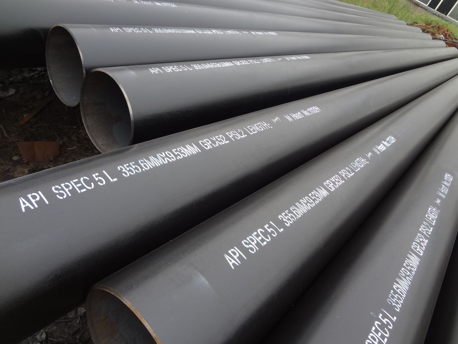 API 5L X52 PSL2 Carbon Steel Pipe, 6 Meters, 14 Inch