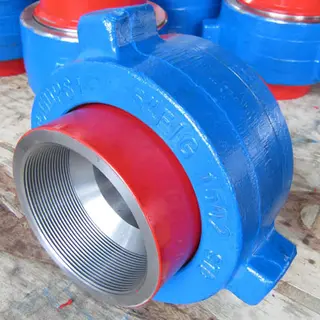 AISI 4130 Hammer Union 1502, DN127, NPT, Blue & Red