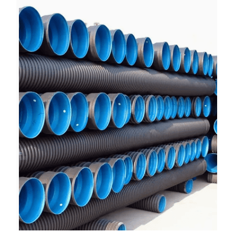 HDPE Corrugated Plastic Pipe, DN200-DN2000, SN4-SN16, 4m, 6m
