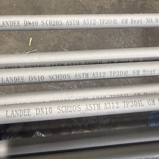 ASTM A312 TP304L Seamless Steel Pipe, ASME B36.19M, DN10, 6 M