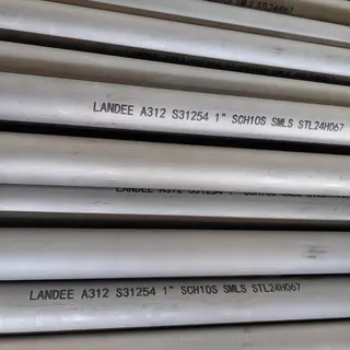 ASME B36.19 Seamless Steel Pipe, ASTM A312 S31254, 1 Inch