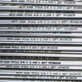 Seamless Tube, ASTM A269 TP316, OD 9.53 MM, 1.25 MM, Length 6096 MM