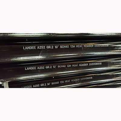 ASTM A252 Grade 2 Pile Pipe, 250 mm, SCH 40, BE End, 12M