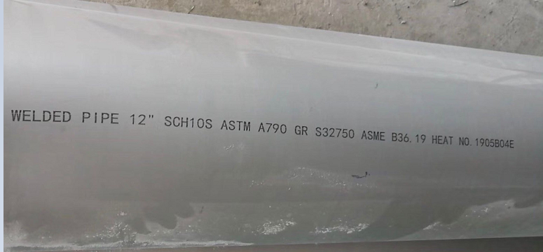 ASTM A790 S32750 Duplex Stainless Steel Pipe, Welded, 12 IN