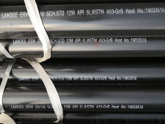 API 5L ERW Tube, ASTM A53 Grade B, SCH STD, SCH 40, 12 MTR