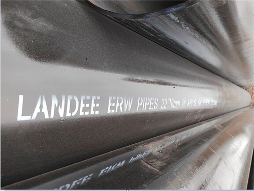 ASME B36.10 ERW Pipe, ASTM A53 GR B, 22 Inch, DN550, BE