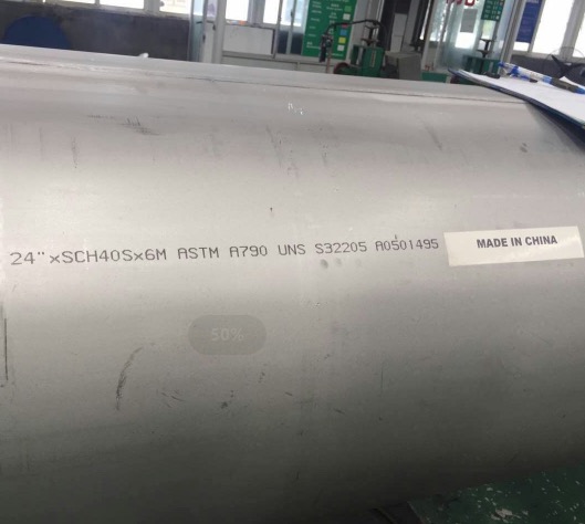 ASTM A790 UNS S32205 ERW Steel Pipe, 24 Inch, DN600, SCH 40