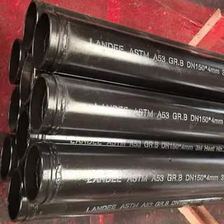 Carbon Steel ERW Pipe, ASTM A53 Gr.B, DN150, WT 4 mm, 3 M