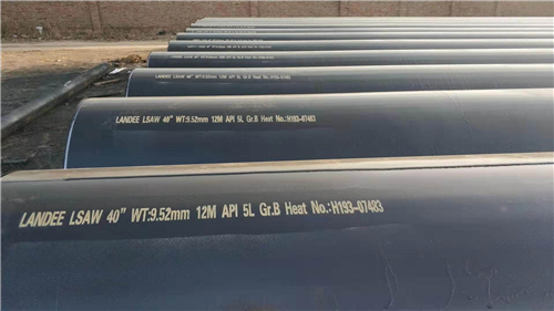 40 Inch DN1000 LSAW Steel Pipe, API 5L GR.B, 12 Meters, BE