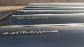40 Inch DN1000 LSAW Steel Pipe, API 5L GR.B, 12 Meters, BE