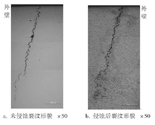 The crack morphology of flanges