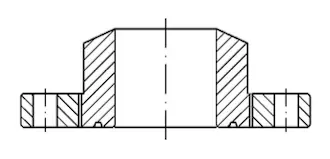 The structure of threaded flanges