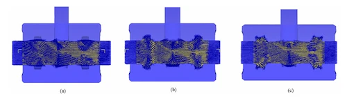Changes in metal flow direction during horizontal punch extrusion