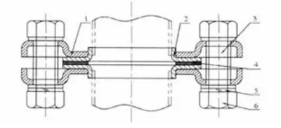 Stamped slip-on flange assembly