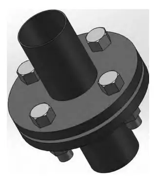 Figure 3 Finite element geometric model of flange-gasket-bolt structure