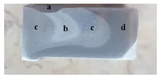 The corroded sample after the intergranular corrosion method A test