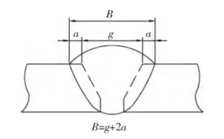 Non-I-shaped groove butt welding seam