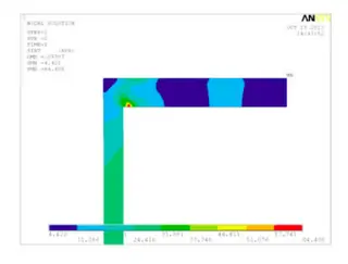 Stress nephogram (contour plot) of the butt-welded and plug-type bushing rings