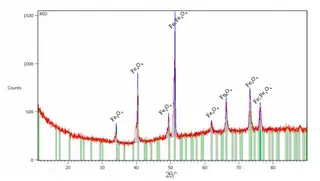X-ray diffraction phase analysis of the crack section