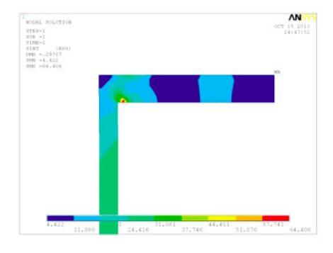 Stress nephogram (contour plot) of the butt-welded and plug-type bushing rings Stress nephogram (contour plot) of the butt-welded and plug-type bushing rings
