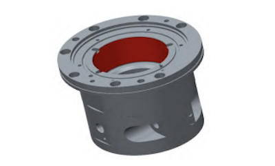 3D model of the flange