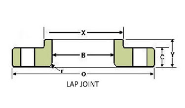 Carbon Steel Lap Joint Flange, ASTM A105, 150LB, 300LB, 600LB - Landee Flange