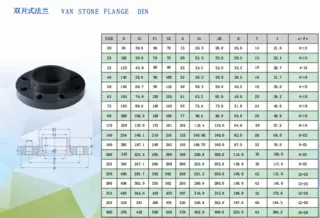 UPVC Van Stone Flange Dimension Table