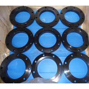 EN 1092 ASTM A105 Plate Flange, Black, 8 Inch