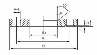 Hot Dip Galvanized Slip On Flange, ASME B16.5, DN 150, PN 20
