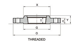 ASTM A182 NPT Thread Flange, Golden Coated, RF - Landee Flange