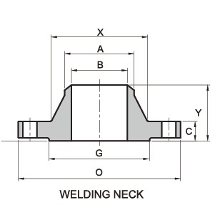 A350 Carbon Steel Weld Neck Flange, 2500LB - Landee Flange