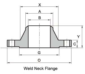 ASME B16.5 WN Flange, 300 LB, 12 Inch, RF - Landee Flange