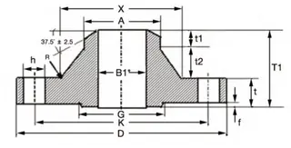 ANSI B16.5 Weld Neck Flange, 12 Inch, 600LB - Landee Flange