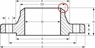 ASME B16.5 Welding Neck Flange, 10 Inch, 900LBS, RF