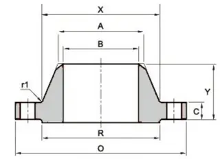 ANSI B16.47A WN Flange, DN650, PN100, RF- Landee Flange