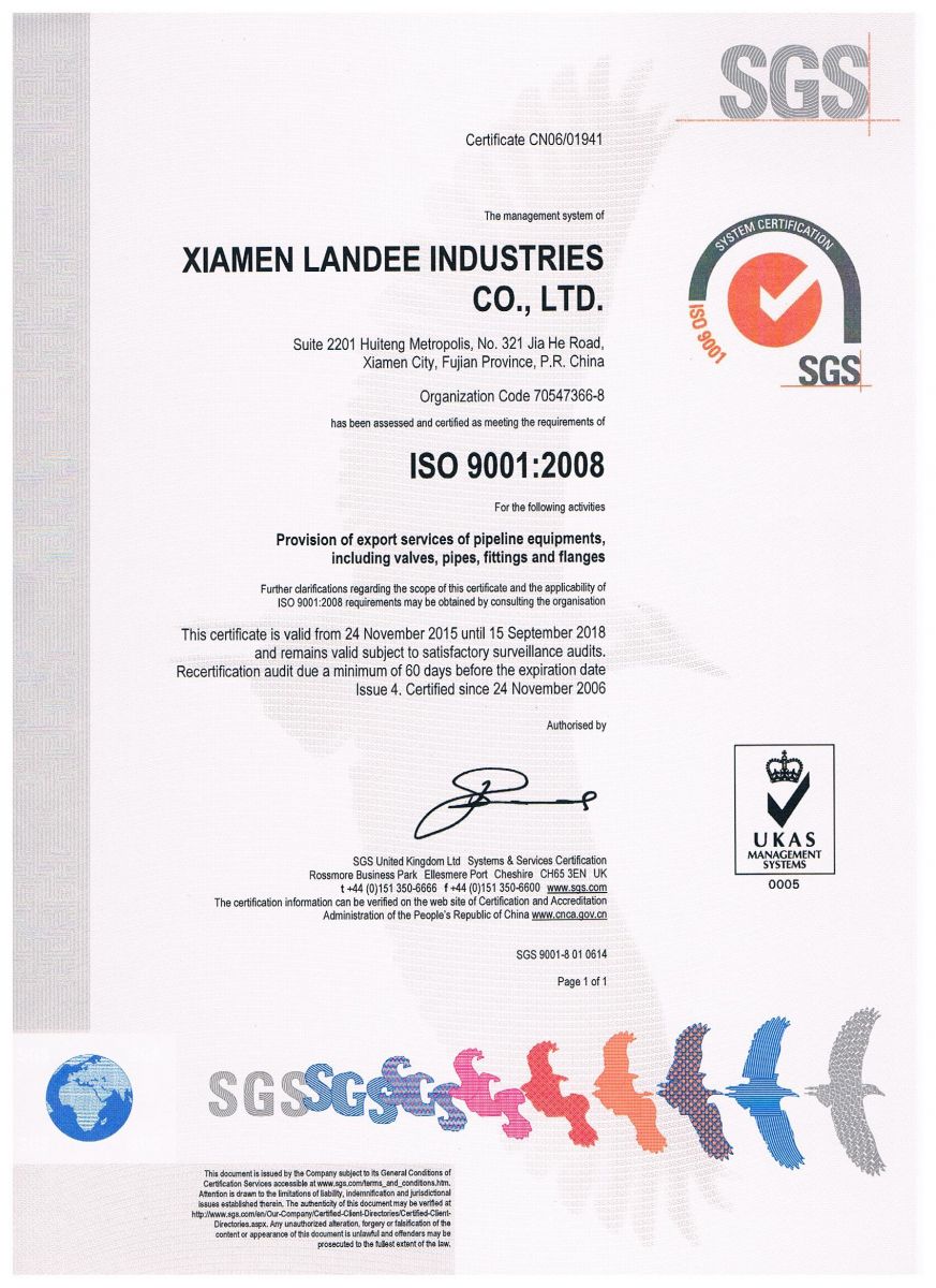 ISO 9001:2008 Certificate