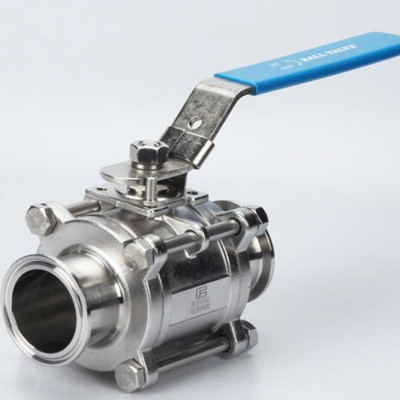 3 Psc Sanitary Ball Valves, SS316, DN50, 10 Bar, NPT