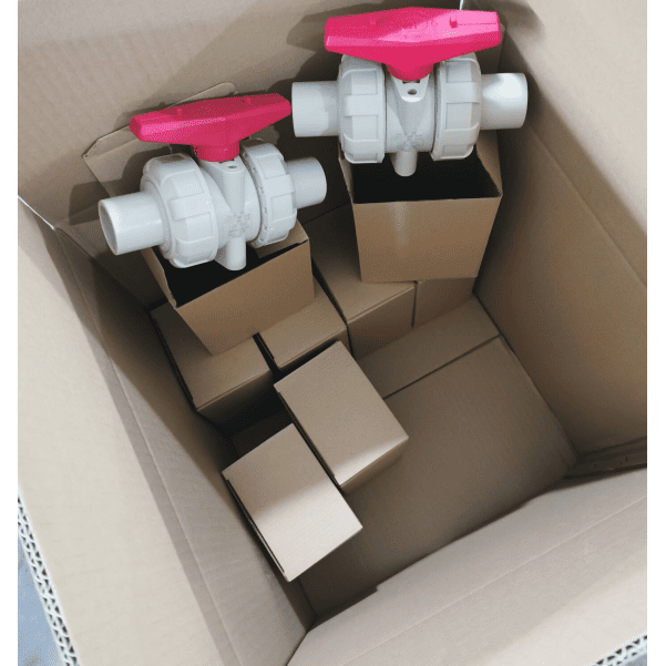PP/PPH Double Union Ball Valves, DIN Standard, 1-1/4 Inch