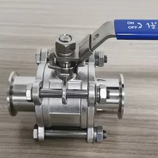 Stainless Steel F316 Sanitary Ball Valves, 3PC, 1-1/2 Inch