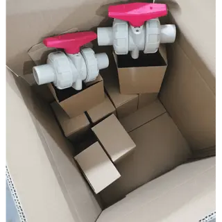 PP/PPH Double Union Ball Valves, DIN Standard, 1-1/4 Inch