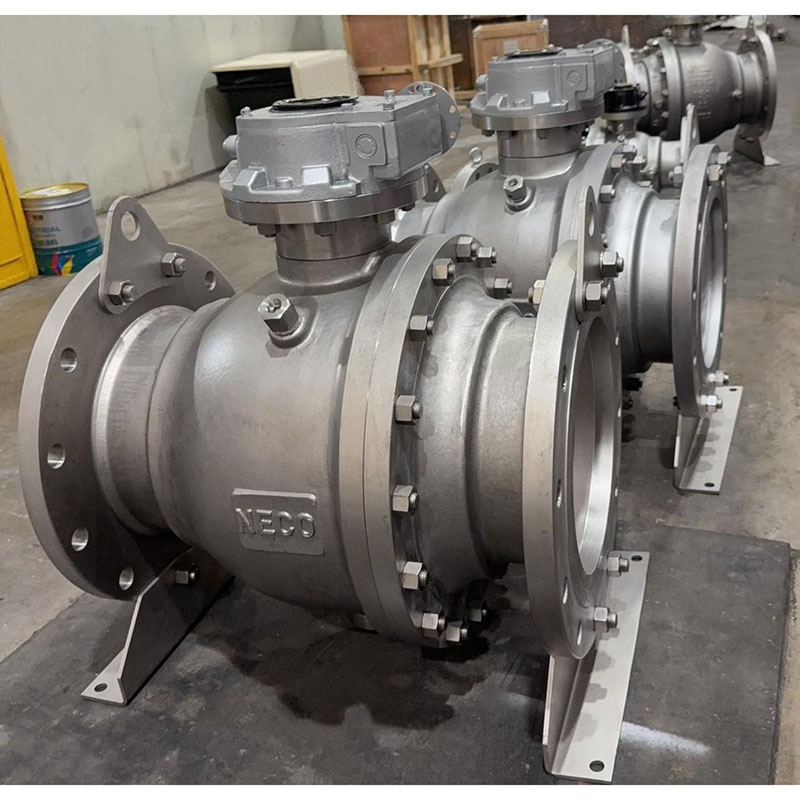 API 6D Trunnion Ball Valves, A890 4A, 12 * 10 IN, 150 LB, RF