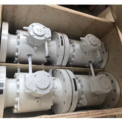 Gear Box Operated Ball Valve, ASTM A350 LF2, 12 x 10 Inch