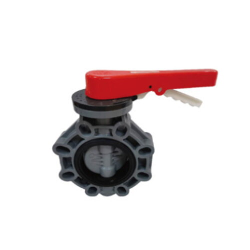 Lever Handle Butterfly Valve, CPVC, UPVC, 2-1/2 - 8 Inch